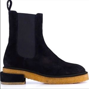 FRAME Platform Le Canon Cork-Inspired Platform Chelsea Boots Black EUR 40